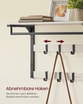 Miniatyrbilde 4 av 6: Vegghengt knaggrekke, 30x65x42 cm, Hvit