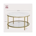 Miniatyrbillede 6 af 6: Sofabord, 80x46 cm, Hvid, Guld