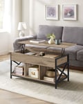 Miniatyrbillede 2 af 6: Sofabord, 50x100x46,5-62 cm, Brun Sort