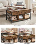 Miniatyrbillede 6 af 6: Sofabord, 60x100x48-62 cm, Brun Sort