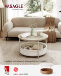 Miniatyrbilde 2 av 6: Sofabord, 75x75x45 cm, Naturlig Beige