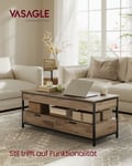 Miniatyrbillede 2 af 6: Sofabord, 48-63x50x120 cm, Brun