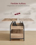Miniatyrbillede 5 af 6: Sofabord, 48-63x50x120 cm, Brun