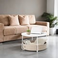 Miniatyrbillede 2 af 6: Sofabord, 75x75x45 cm, Mat Hvid