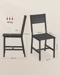 Miniatyrbillede 5 af 6: Spisebordsstol, 36x46,6x87,1 cm, Brun, Sort