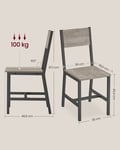 Miniatyrbillede 5 af 6: Spisestol, 36x46,6x87,1 cm, Greige