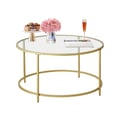 Miniatyrbillede 2 af 6: Sofabord, 84x84x45,5 cm, Guld