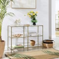 Pikkukuva 3 / 6: Konsolipöytä, 100x30x73 cm, Kulta, Lasi