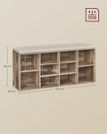Miniatyrbillede 6 af 6: Skammel til sko, 30,3x78,5x48 cm, brun