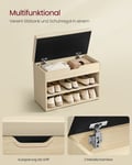 Miniatyrbilde 3 av 6: Skohyllebenk, 30x60x44 cm, Beige