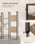 Miniatyrbillede 5 af 6: Bogreol, 158x24x166 cm, Brun Sort
