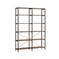 Miniatyrbillede 1 af 6: Bogreol, 30x120x172,5 cm, Brun Sort