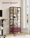 Miniatyrbillede 3 af 6: Bogreol, 30x60x144 cm, Brun