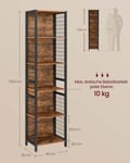 Miniatyrbillede 6 af 6: Bogreol, 30x40x175,6 cm, Brun Sort