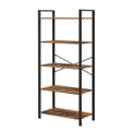 Miniatyrbillede 1 af 6: Bogreol, 30x66x153 cm, Brun-Sort