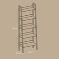 Miniatyrbillede 5 af 6: Bogreol, 30x60x170 cm, Brun Sort