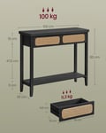 Miniatyrbild 6 av 6: Konsolbord, 30x100x80 cm, Svart