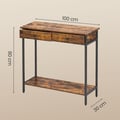 Miniatyrbillede 3 af 6: Konsolbord, 30x100x80 cm, Brun