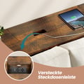 Miniatyrbilde 4 av 6: Konsollbord, 25x120x81 cm, Brun, tre og stål