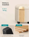 Miniatyrbilde 3 av 6: Oppbevaringspuff, 45x45x44,5 cm, Beige