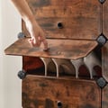 Miniatyrbillede 4 af 6: Skohylde, 43x31x173 cm, Brun