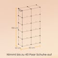 Miniatyrbillede 2 af 6: Skoskab, 32x82x152 cm, Hvid