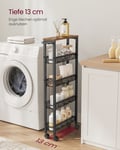 Miniatyrbillede 3 af 6: Rullebord, 13x45,4x99,6 cm, Brun