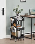 Miniatyrbillede 2 af 6: Rullevogn, 32,3x49,4x73,9 cm, Sort