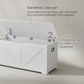 Miniatyrbilde 2 av 6: Skobenk, Oppbevaringsbenk, 40x100x46 cm, Hvit