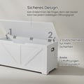 Miniatyrbilde 5 av 6: Skobenk, Oppbevaringsbenk, 40x100x46 cm, Hvit