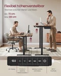 Miniatyrbillede 3 af 6: Elektrisk Højdejusterbart Skrivebord, 70x160x72-120 cm, Brun