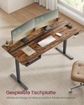 Miniatyrbillede 4 af 6: Elektrisk Højdejusterbart Skrivebord, 70x160x72-120 cm, Brun