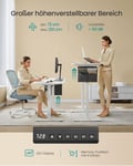 Miniatyrbilde 3 av 6: Elektrisk høydejusterbart skrivebord, 60x120x72-120 cm, Hvit