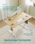 Miniatyrbilde 4 av 6: Justerbart skrivebord, 60x120x72-120 cm, Hvit