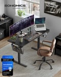 Miniatyrbild 2 av 6: Elektriskt höj- och sänkbart skrivbord, 60x120x72-120 cm, svart