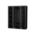 Miniatyrbillede 1 af 6: Foldbar Garderobe, 150x175x45 cm, Sort