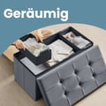 Miniatyrbillede 6 af 6: Opbevaringspuf, 38x110x38 cm, Mørkegrå