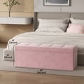 Miniatyrbilde 2 av 5: Oppbevaringspuff med oppbevaring, 38x110x38 cm, Rosa