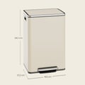 Miniatyrbillede 6 af 6: Affaldsspand, 41.6x37.2x64.7 cm, Creme