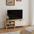 Miniatyrbilde 3 av 5: TV-benk, 140x40x50 cm, Naturlig Eik Kremhvit