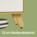 Miniatyrbilde 5 av 5: TV-benk, 140x40x50 cm, Naturlig Eik Kremhvit
