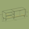 Miniatyrbillede 4 af 5: TV-skab, 140x40x50 cm, brun