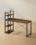 Miniatyrbilde 4 av 6: Skrivebord, 56x137,2x120 cm, Brun Svart