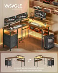 Miniatyrbillede 2 af 6: L-formet skrivebord, 150x120x76 cm