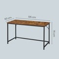 Miniatyrbilde 4 av 6: Skrivebord, 100x50x76 cm, Brun-Svart