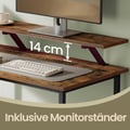 Miniatyrbilde 3 av 6: L-formet skrivebord, 105,1x135,1x89,6 cm, Brun