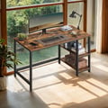 Miniatyrbillede 5 af 6: Skrivebord, 60x120x76 cm, Brun