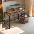Miniatyrbillede 6 af 6: Skrivebord, 60x120x76 cm, Brun