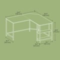 Miniatyrbilde 5 av 5: PC-skrivebord, 138x138x75 cm, Brun Svart