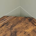 Miniatyrbillede 3 af 5: Skrivebord til computer, 149,1x149,1x76,1 cm, brun